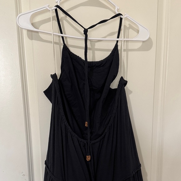 Somewhere Sunny Halter Black Maxi Dress - Picture 7 of 8